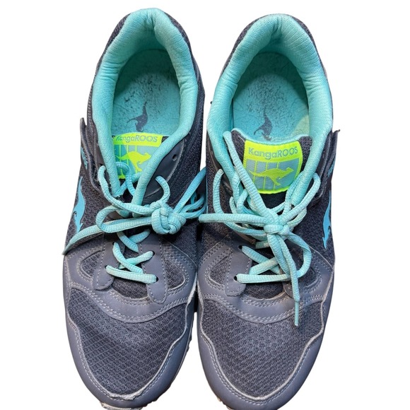 KangaROOS Shoes Women Size 11 Gray Teal Running Lace Up Athletic Sneakers 164236 - Picture 1 of 11